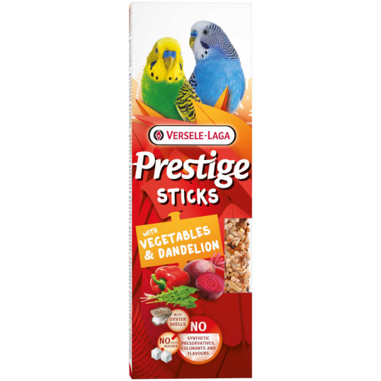 Sticks Petites Perruches avec Légumes & Pissenlit 