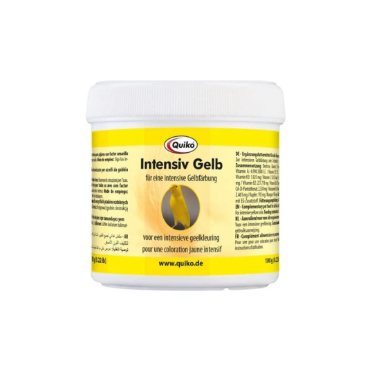 Quiko Jaune Intensif 100gr : Colorant Jaune pour oiseaux et canaris