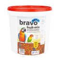 Pâtée Bravo Fruit Mix grossier pour perruches et perroquets en seau 5kg - Bird-X